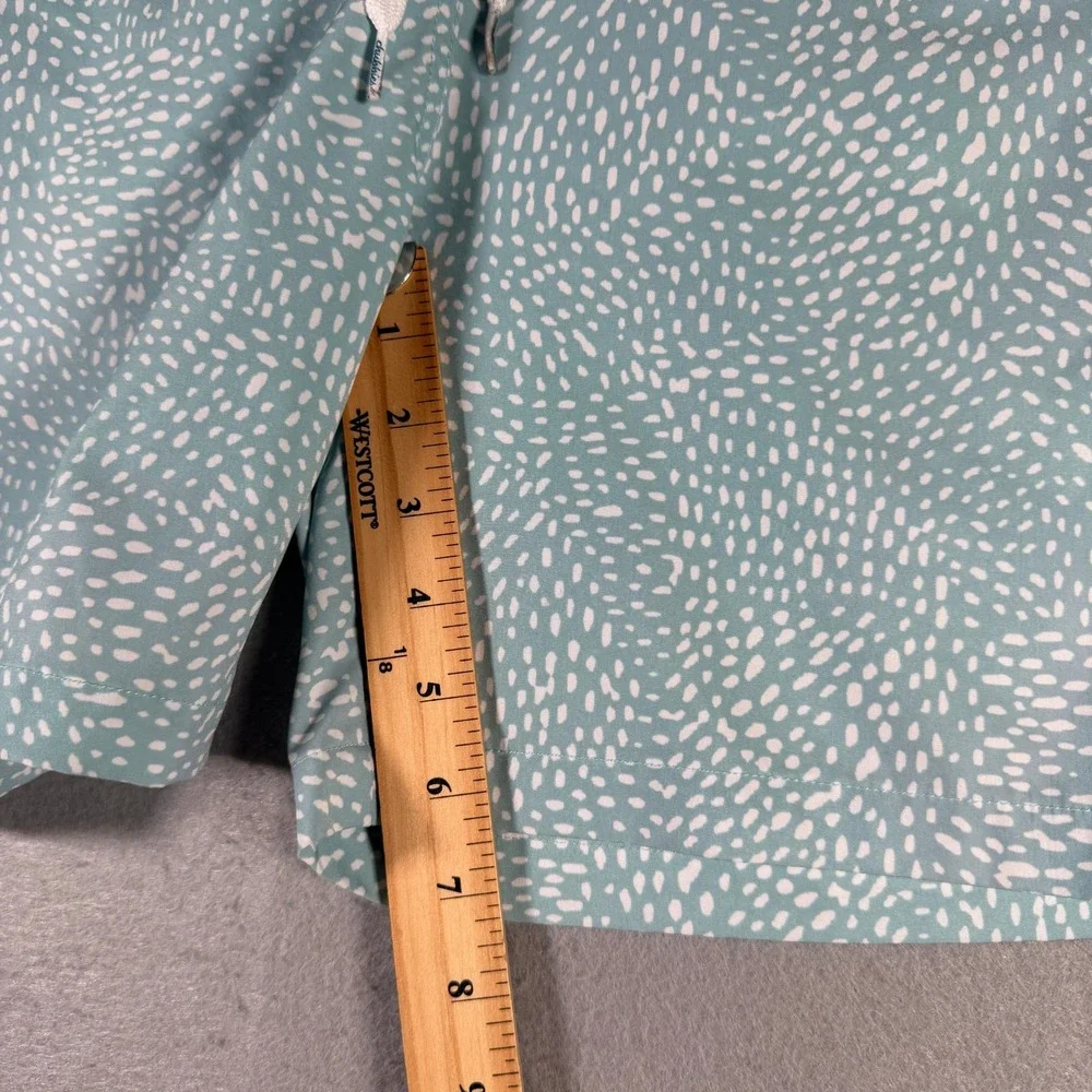 Chubbies Teal White Abstract Dot Swim Trunks Mesh Lined XL Youth 18/20
